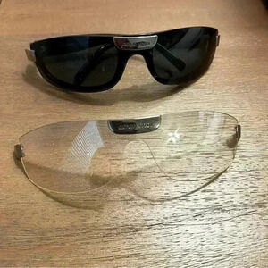 Giorgio Armani sunglasses 2545 020/61 120 vintage Y2K magnetic wrap 2 lenses